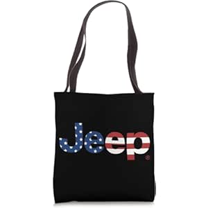 Jeep Flag Wordmark Logo Officially Licensed Tote Bag