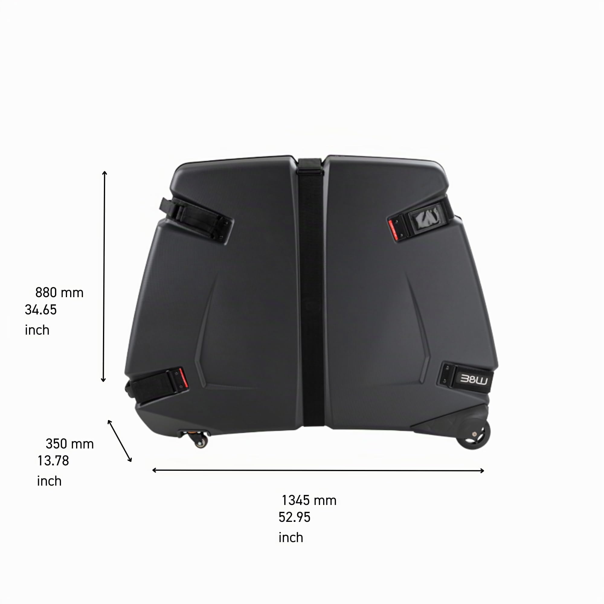 B&W Fahrradkoffer bike box 2.0 (geeignet für Rennräder bis 62 cm Rahmengröße und kleinere Mountainbikes) 96500
