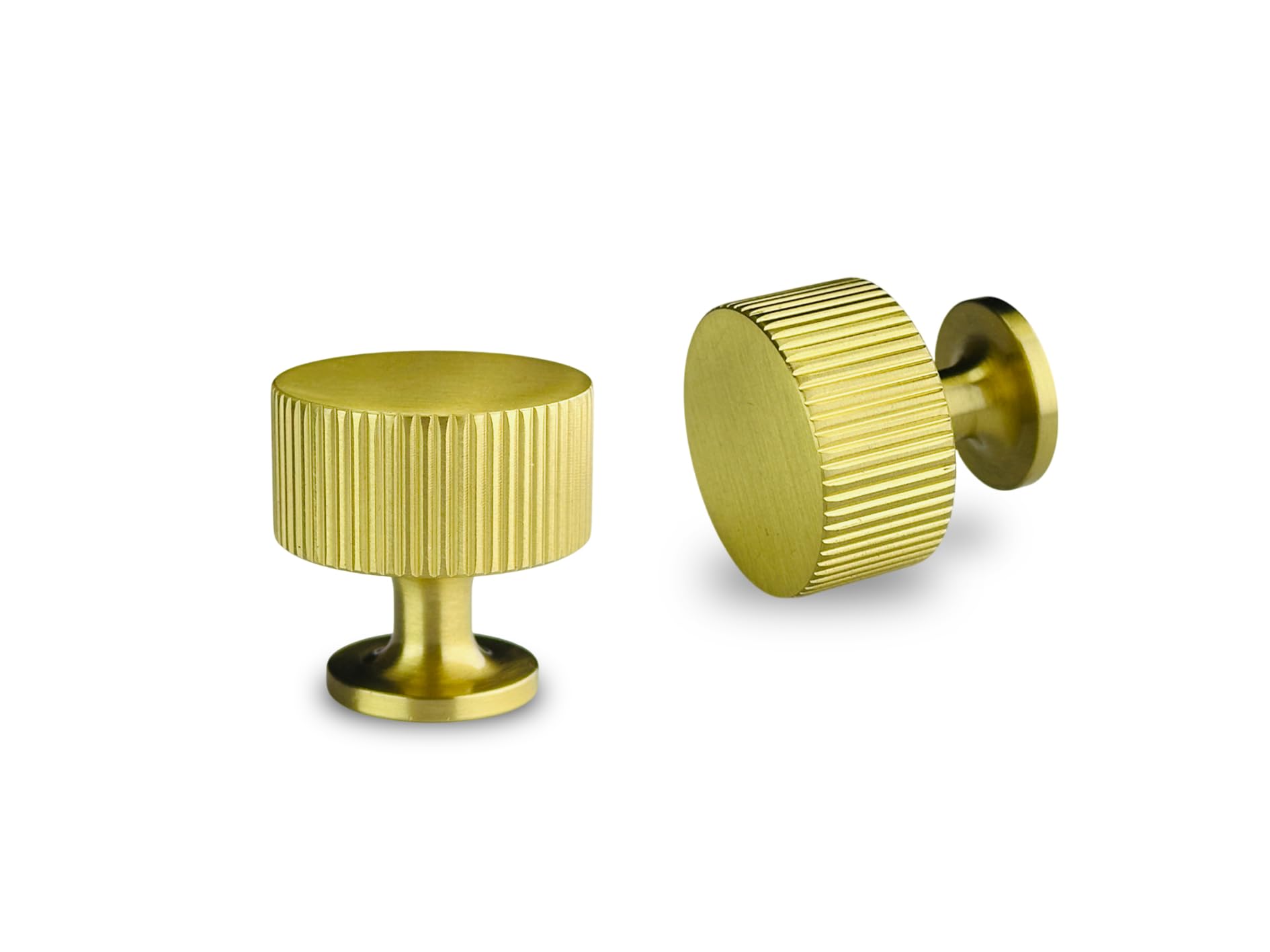 Bouton de cuisine QCAA en laiton brossé et poignée d\'armoire pour tiroir 2,5cm