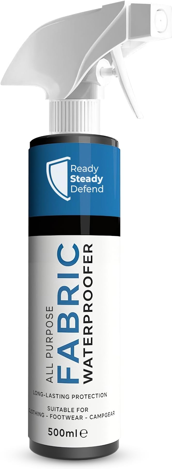 READY STEADY DEFEND All-Weather Fabric Waterproofer 500ml - Eco-Friendly, Durable Repellency for Clothing & Gear, Maximizes Breathability, PFC-Free, Suitable for All Fabrics Including GORE-TEX