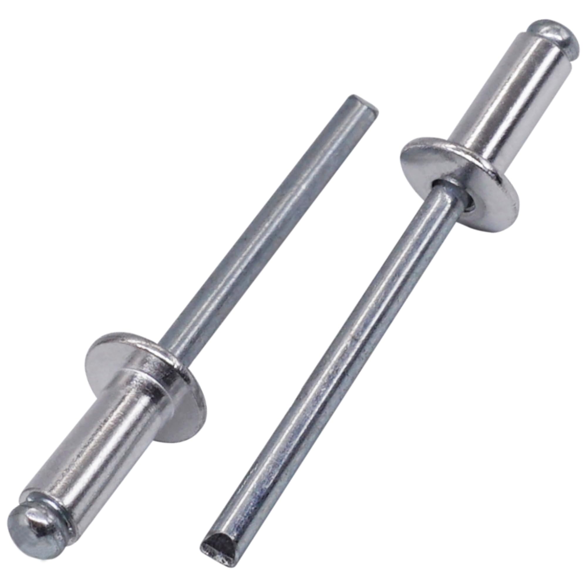 SKIR'CO (700 pcs) Aluminium Blind Rivets 5.0 x 12 mm, Steel Mandrel, Pop Rivets, Dome Head, DIN 7337 Rivets
