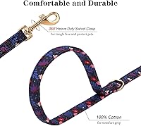 Vista 35 de CHEDE No Pull Floral Pattern Dog Harness - Lightweight and Soft, Adjustable Small Dog Harness Set with Leash, Suitable for Puppy to Medium-Sized Dog