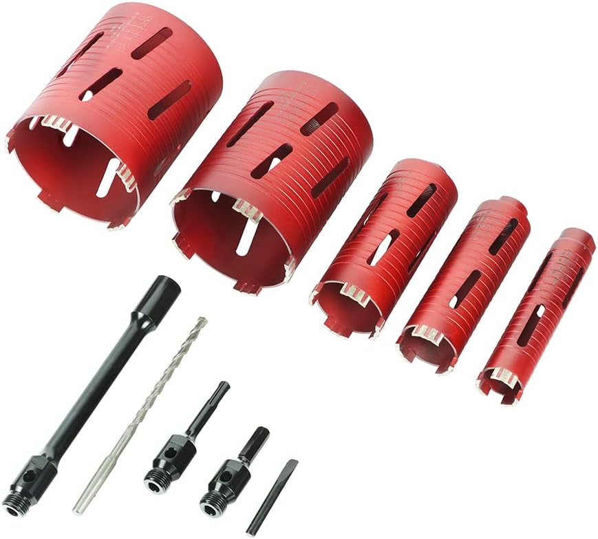TIMCO Premium Dry Diamond Core Drill Kit, 5pcs