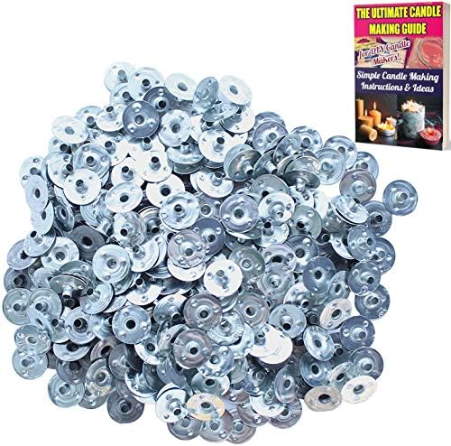 Cozyours 200 pcs Metal Candle Wick Sustainer Tabs (12,5 mm) for Candle Making
