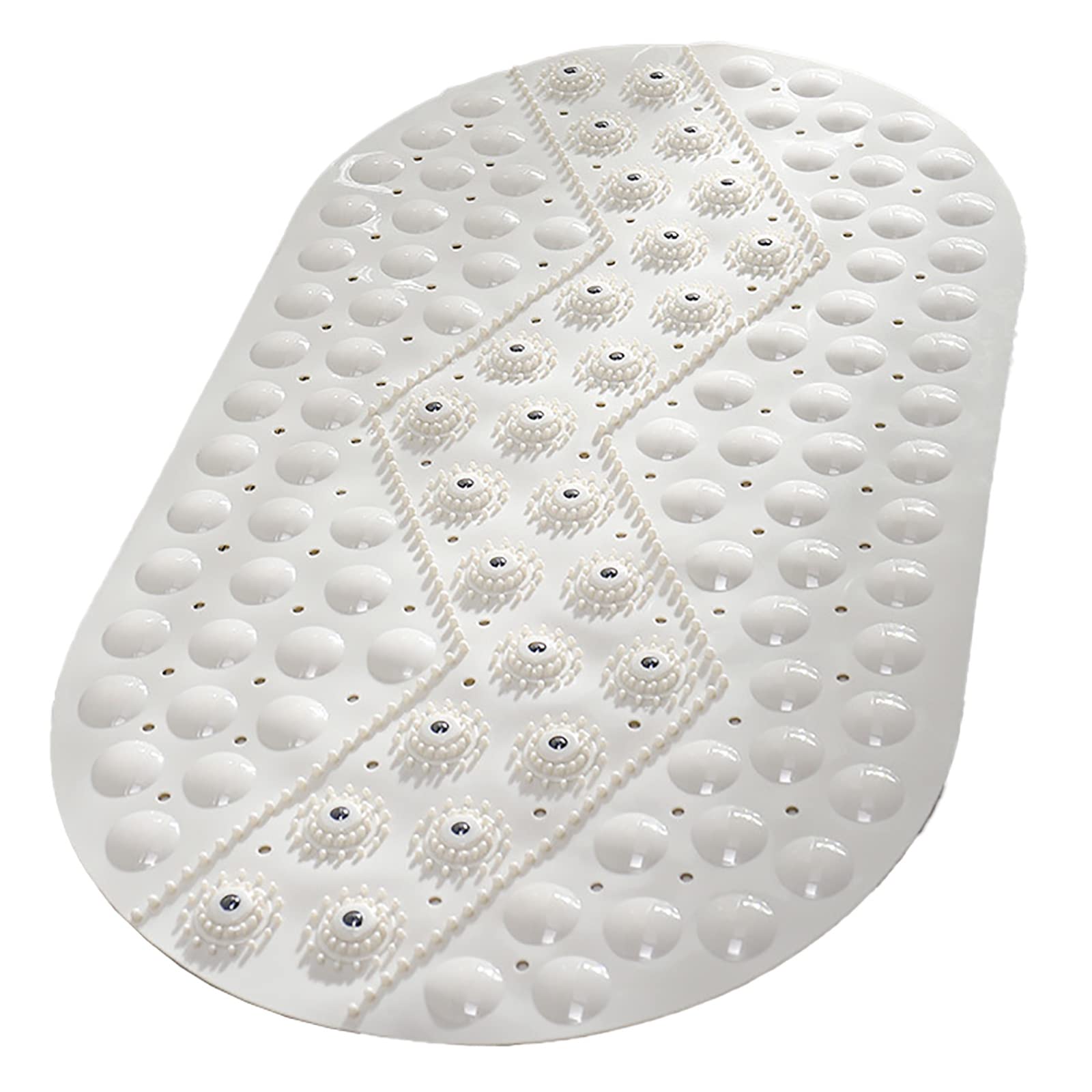 Tapis de bain antidérapant à grande ventouse et trous de drainage