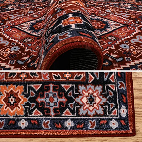 Beeiva Vintage Oriental Area Rug 2X3 Small Washable Entryway Rug Non-Slip Door Mat Accent Throw Rugs Indoor Floor Carpet For Kitchen Bedroom Bathroom (Red/Multi, 2X3Ft) #TOP6