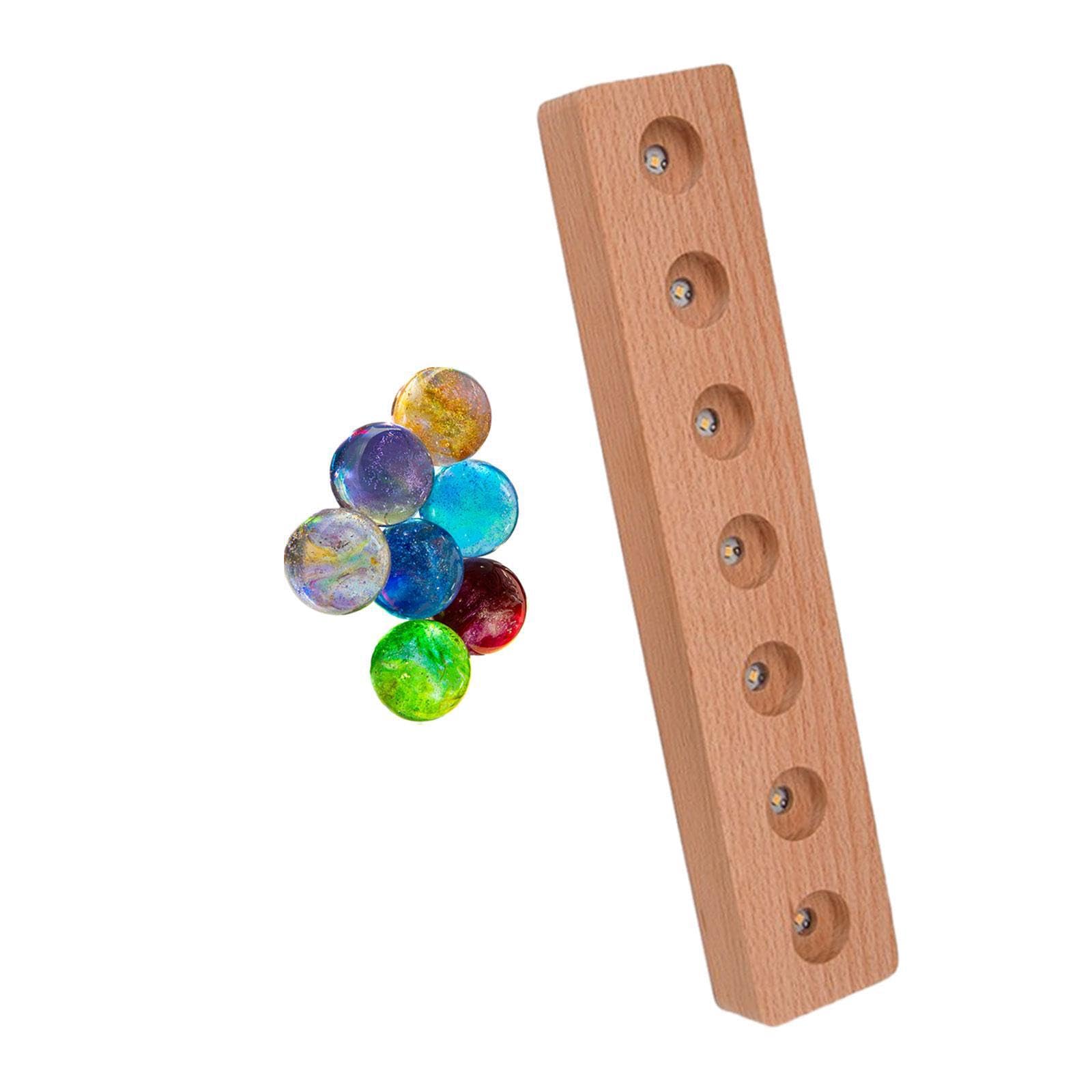 IOIUSKKU Ornamento da tavolo con luce notturna a sfera di vetro per la | della camera da letto