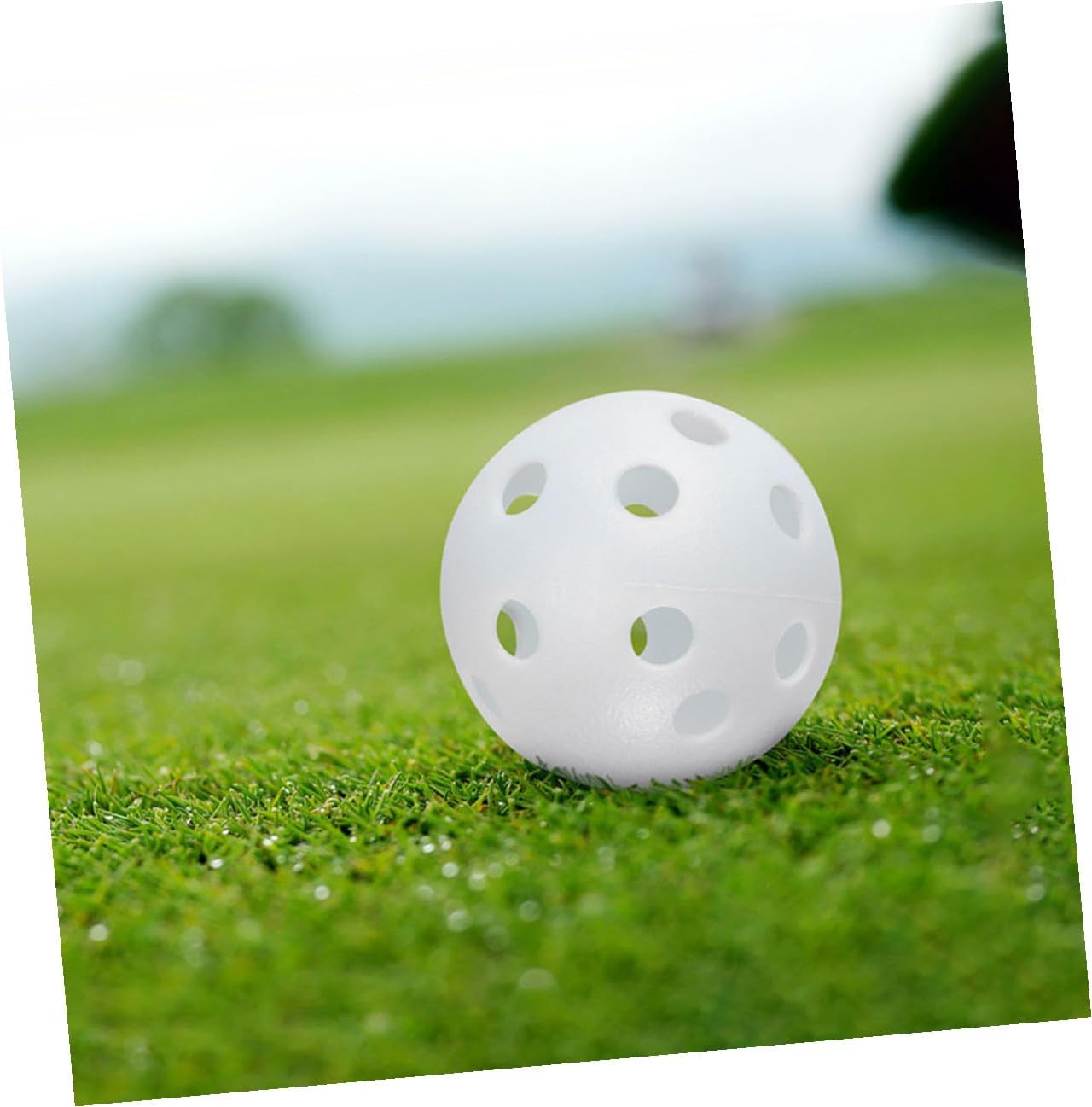 NOLITOY 100pcs White Plastic Practice Golf Balls Hollow Training Golf Balls Soft Bulk Set for Indoor Swing Practice and Driving Range