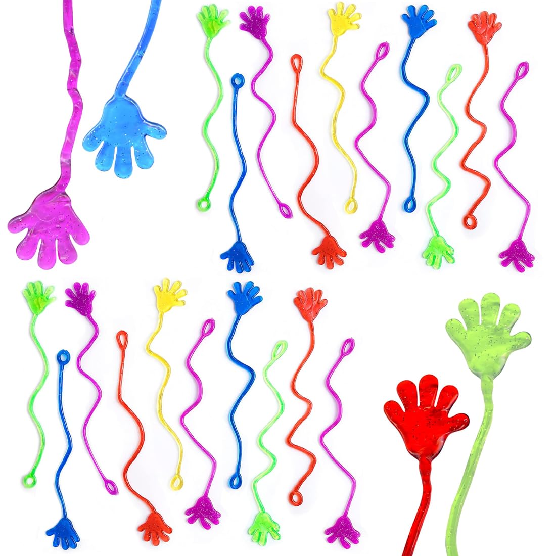 20 Pezzi Colorato Sticky Hands Giocattoli, Mani appiccicose Giocattoli per Bambini, Giocattoli per Feste, Giocattoli di Decompressione per Ragazze e Ragazzi, Colori Casuali