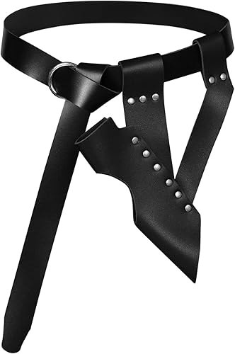 Funda medieval de cuero para espada, daga, rana, picapiedra, vikingo para caballero asesino, guerrero, pirata, disfraz cosplay