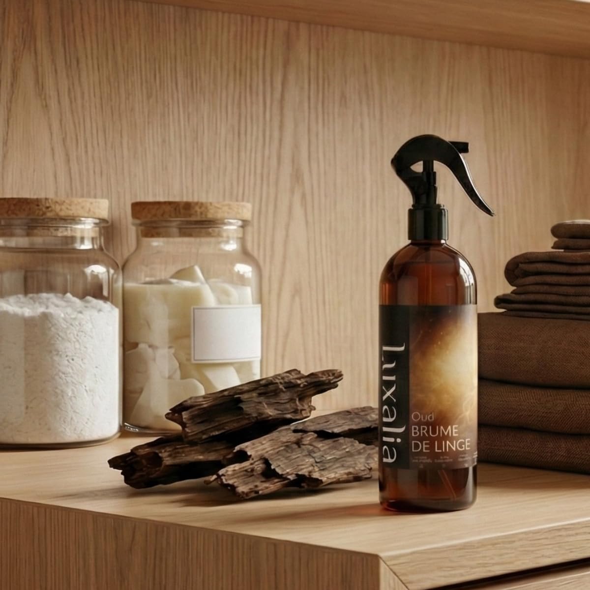 Brume de Linge Oud - Parfum Intense et Durable - Haute Qualité - 500ml - Luxalia