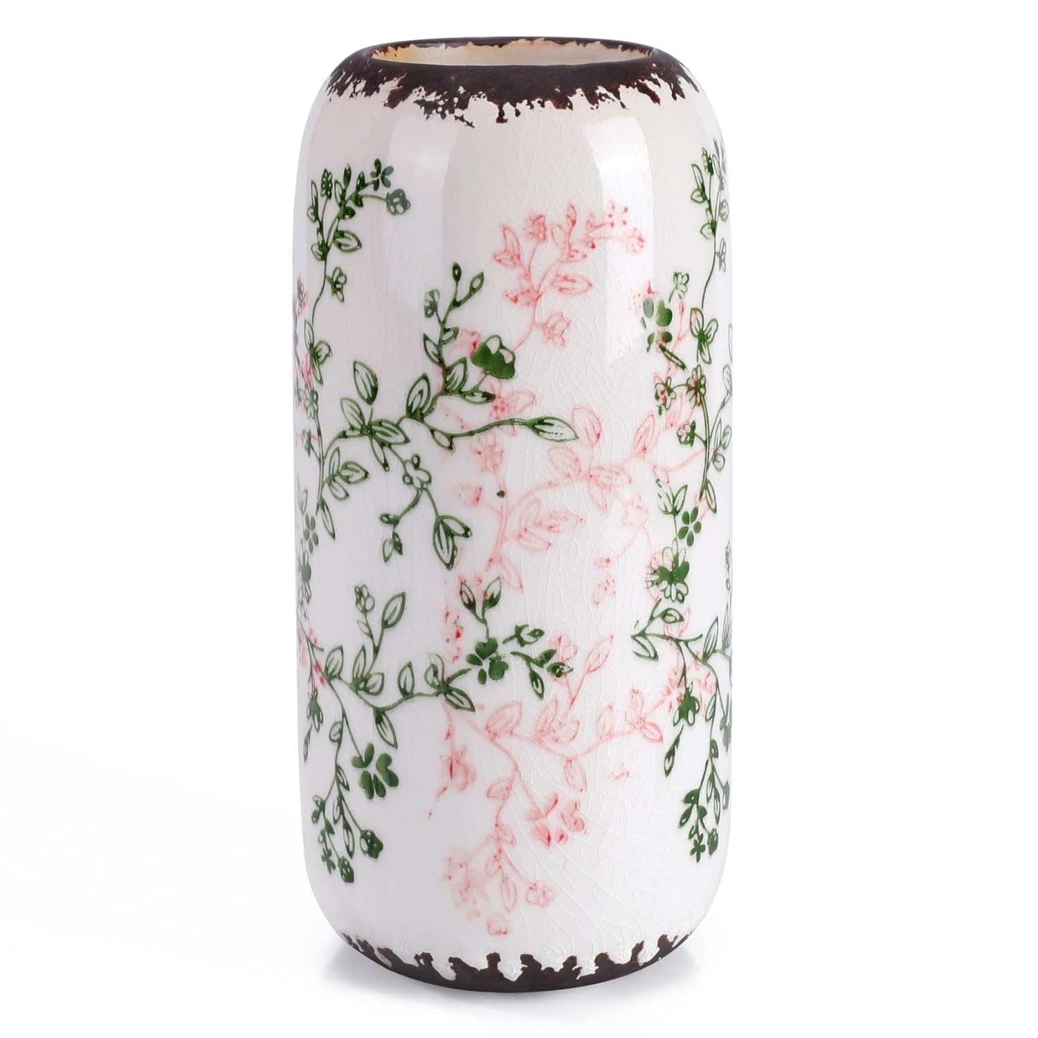 Modern Ribbed Ceramic Flower Vase