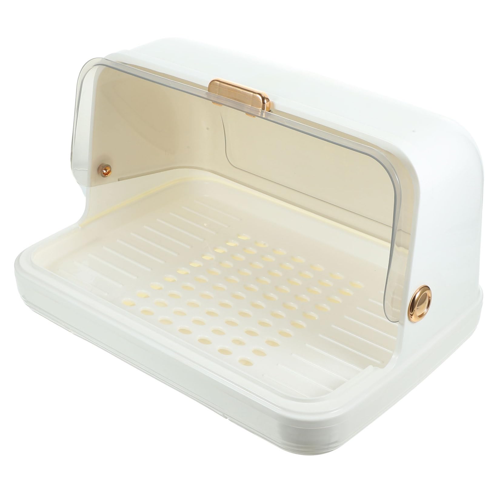 Gatuida Organizer Scolabiberon da Tavolo con Coperchio e Vassoio Raccoglitore Acqua Portabiberon e Porta Tazze in PP Resistente Ventilato e Antipolvere per Cucina e Sala da Pranzo