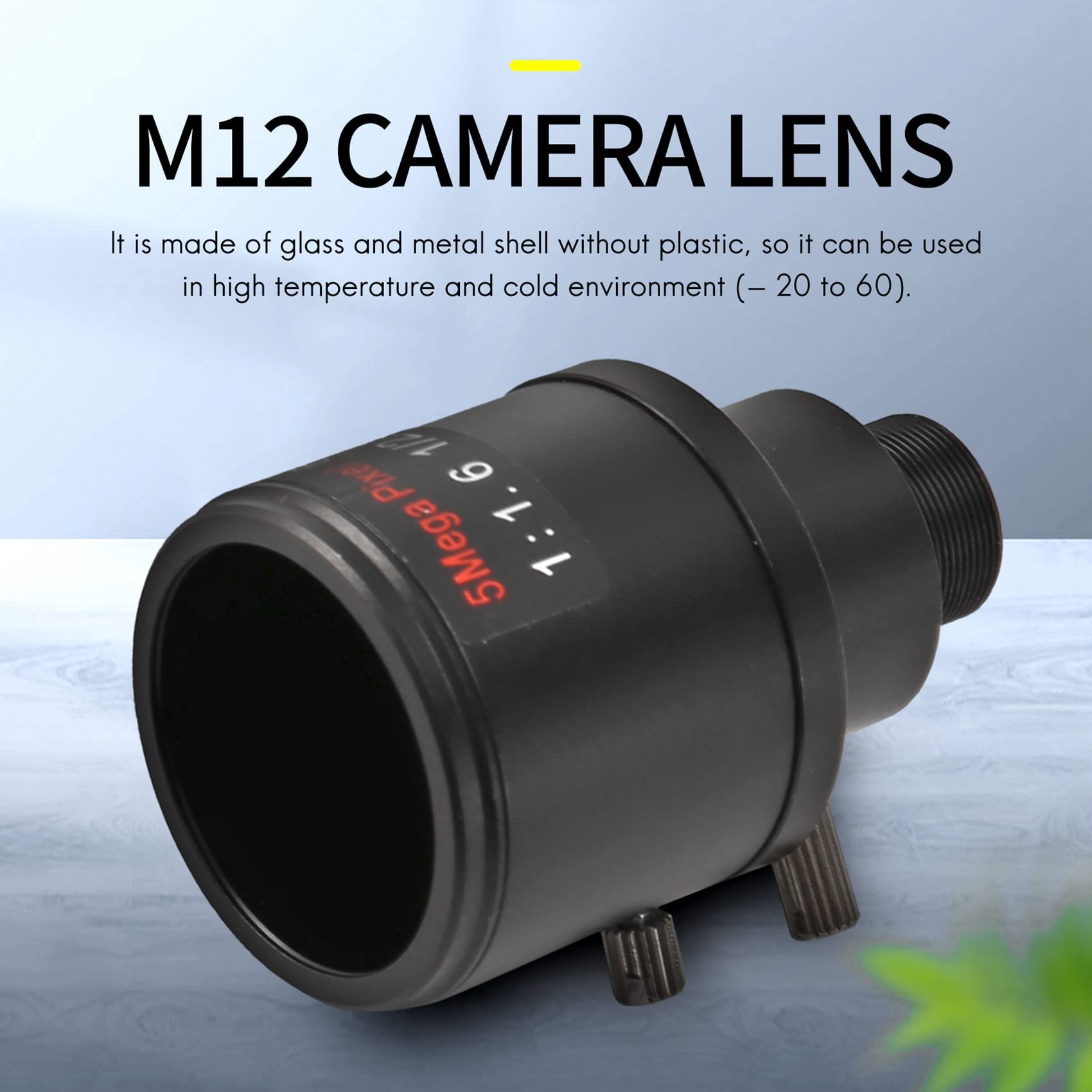 Objectif CCTV 1/2,5 6-22 mm 5 MP Objectif variable F1.6 pour capteur 4 MP/5 MP CMOS/CCD IP/AHD