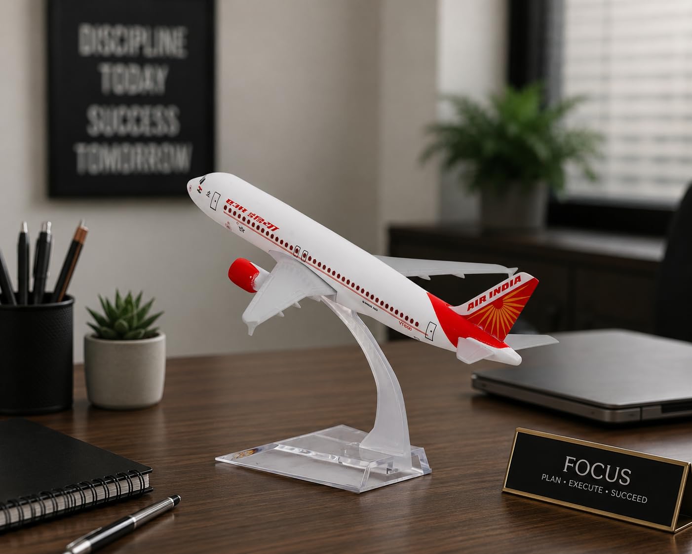 SVARUP Artsara Diecast Air India Airlines Aeroplane A 320 Replica Aircraft Airplane Highly Detailed Souvenir Model Multi Color 16 cm