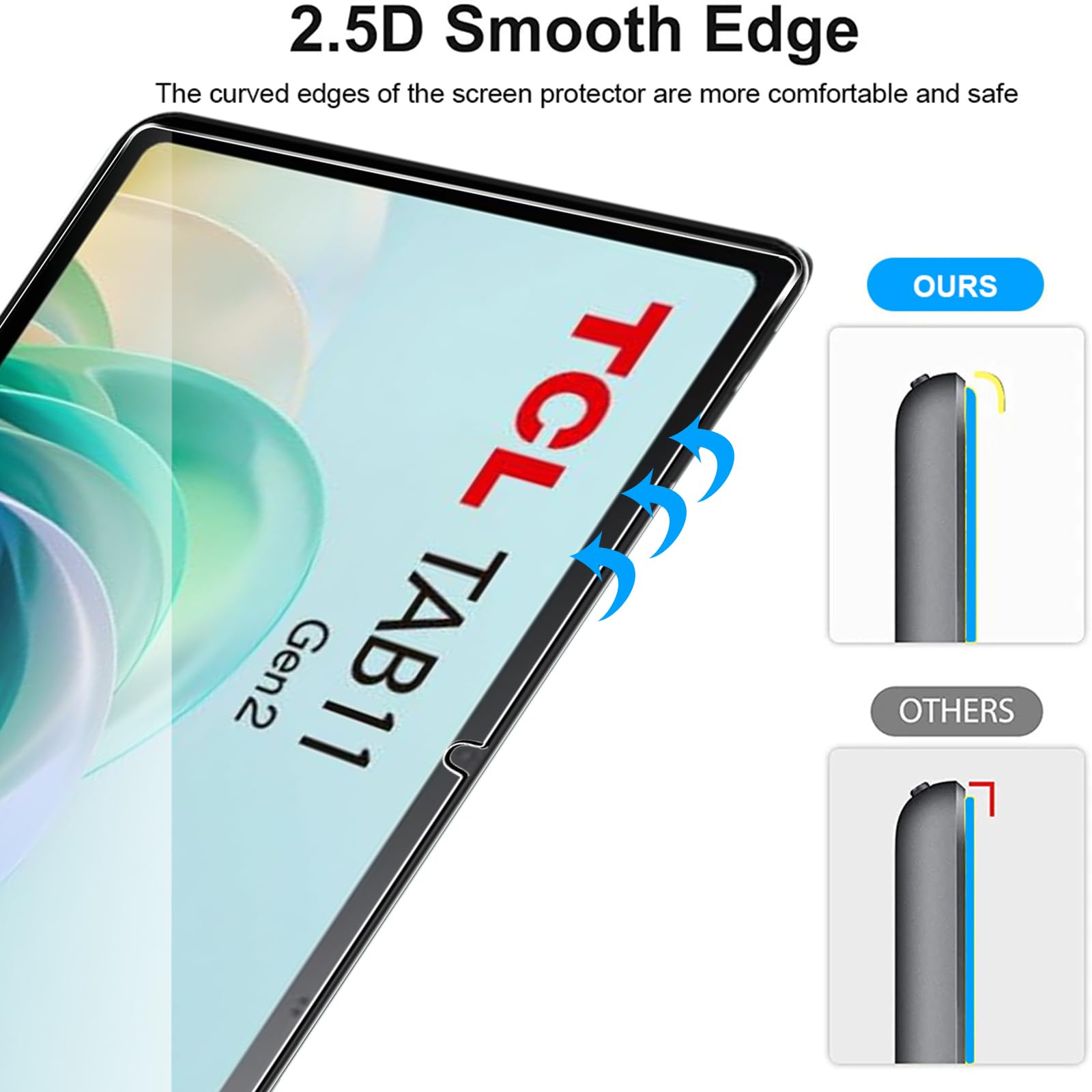 ZTAOOPOU (2 Pezzi Vetro Temperato Per TCL Tab 11 FE/NXTPAPER 11 WIFI (11) Protezione Schermo HD Trasparente Pellicola Protettiva Tab 11 Gen2