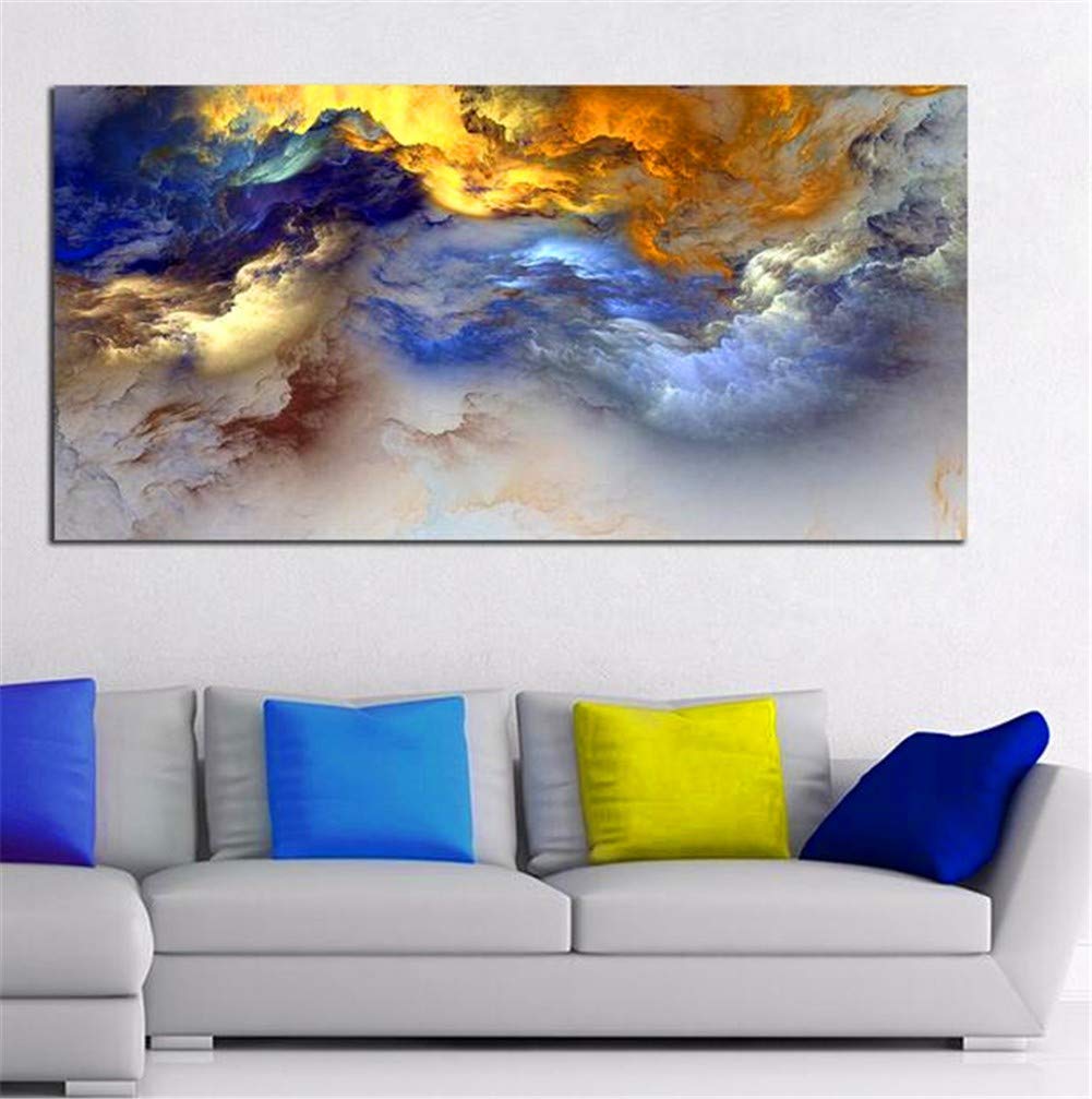N / A Obraz diamentowy 5D, dla dorosłych, kompletny zestaw, abstrakcyjna sztuka chmur, 80 x 160 cm, obraz z kryształkami, stras, zestaw do haftowania, duży obraz na całej powierzchni