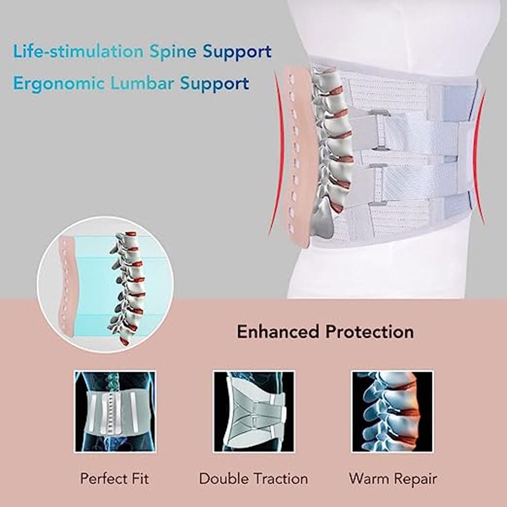 Supporto Lombare, Autoriscaldante, Magnetico, Traspirante, Regolabile, for Uomo E Donna (Size : XL)