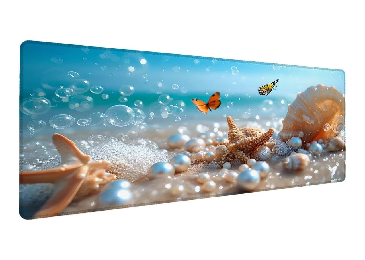Gamingowa podkładka pod mysz XXL, 1000 x 500 x 3 mm, podkładka pod mysz, z dużym rękawem, antypoślizgowa gumowa podstawa, na biurko, szyte krawędzie, podkładka pod mysz, mata na biurko, mata na biurko