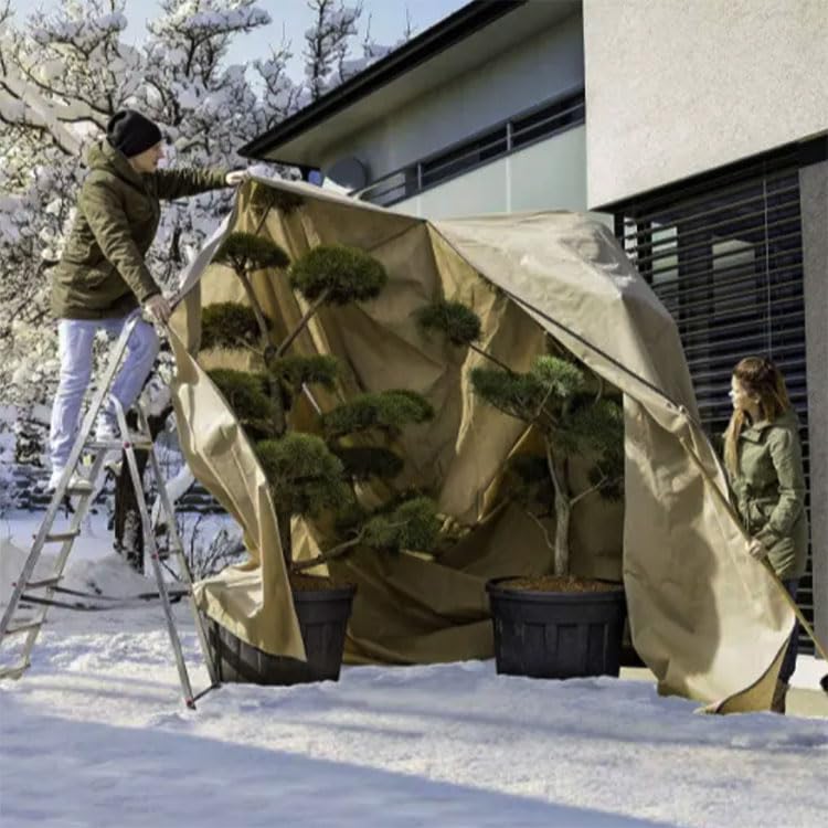 Telo antigelo per Piante, Copertura Fuori Misura Copri Piante Inverno 360 x 250 cm, Telo per Piante Inverno antigelo, Materiale Spesso 60 gr/m², esistente agli Strappi, per Grandi Palme e Limoni