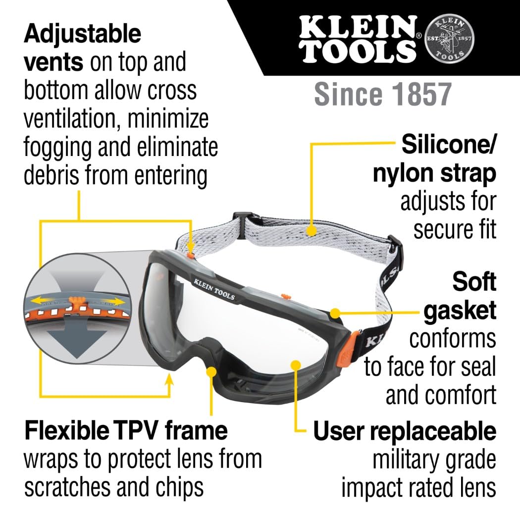 Klein Tools 60479 Safety Goggles, Clear Lens — Amazon image 2