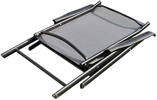 Miniatura 5 de Paquete de 4 sillas plegables de patio portátiles para campamento al aire libre, playa, silla de comedor con reposabrazos gris
