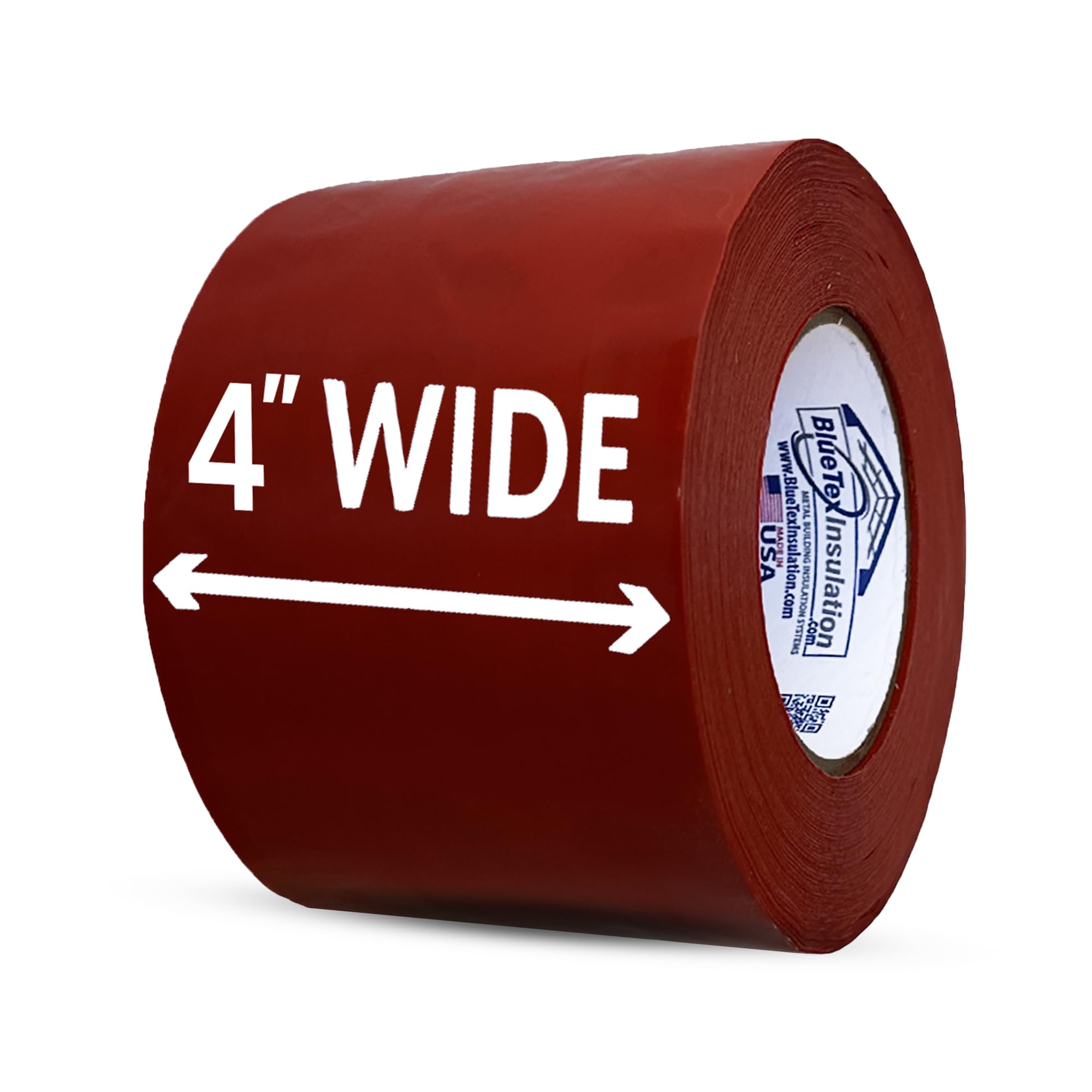 BlueTex Insulationㅤ– Made in USA - Extra Wide 4” Stucco/Painters Tape. 4” x 60 Yards. 30 Day Removal – NO Residue, NO Splitting on Removal -
