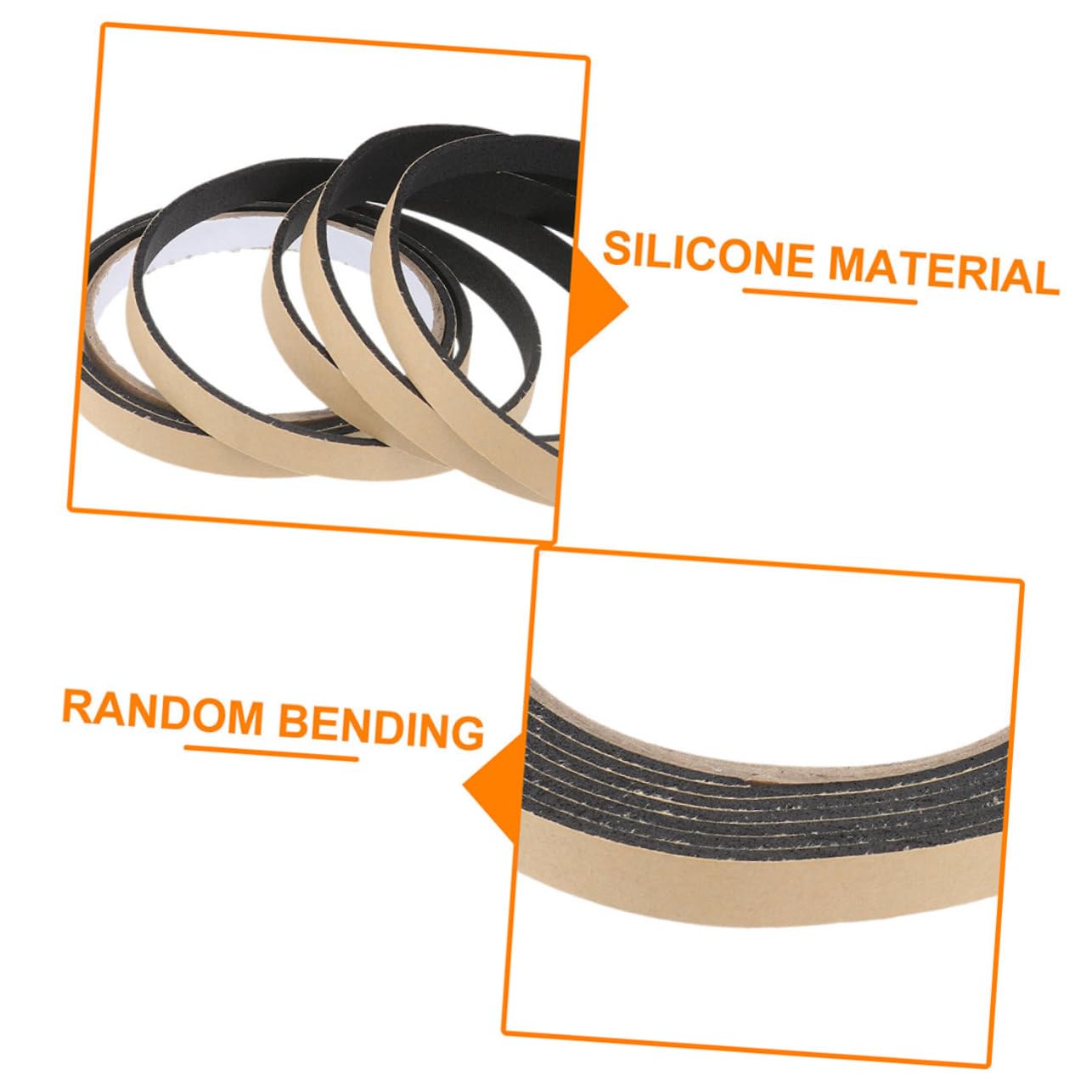 SOLUSTRE Drywall Adhesive Caulk Strips Self Adhesive Caulk Tape for Black Gas Stove Easy to Apply