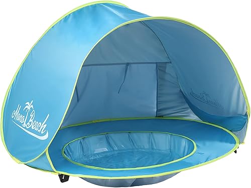 Tienda playera Monobeach para bebés portátil y con protección ultra violeta refugio de piscinas para bebés