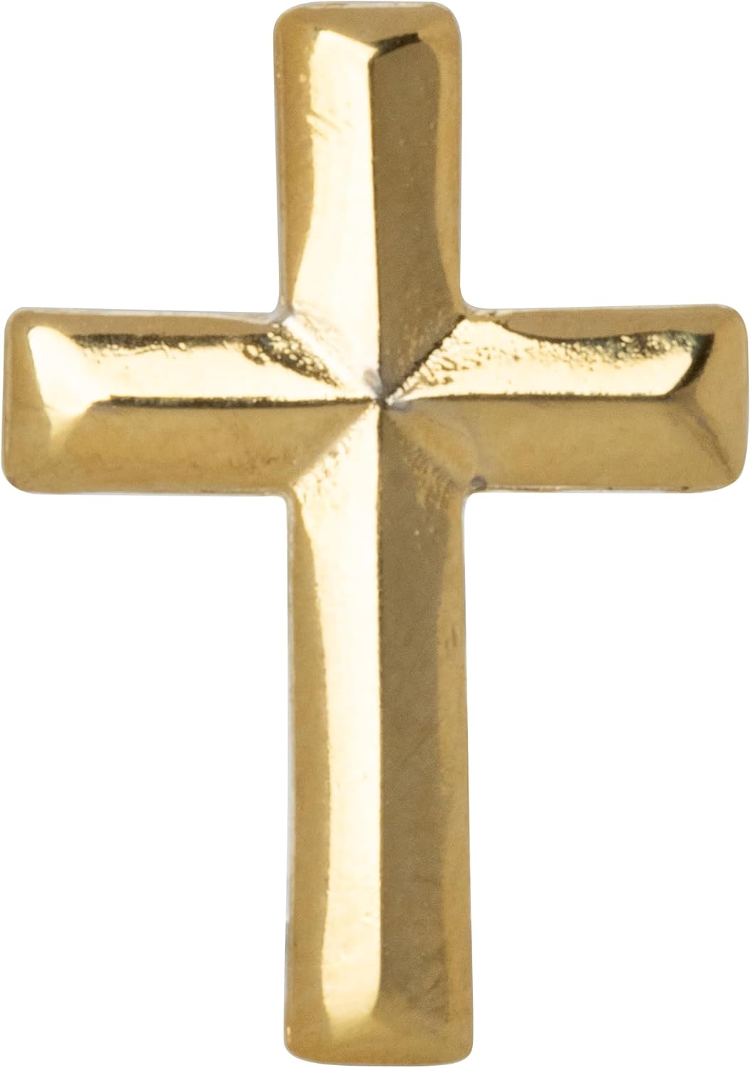 Cross Lapel Pin on a Card Gold Plated with Squeeze Pin Back
