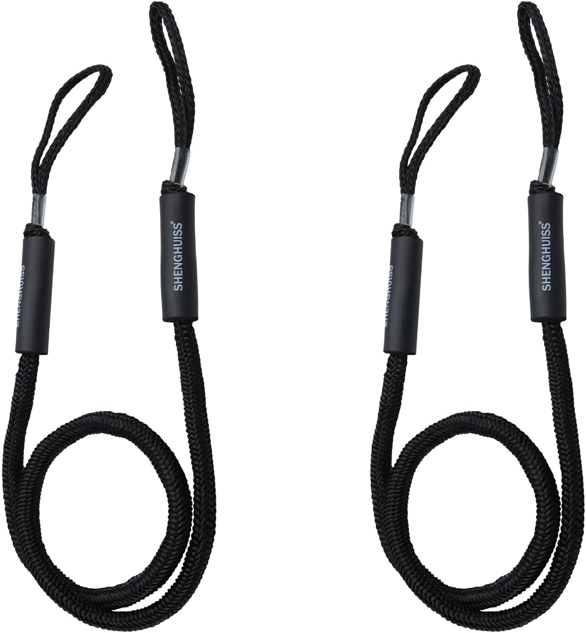 SHENGHUISS 6-9ft Boat Bungee Dock Lines with Stainless Clip,Mooring Rope,for Mooring Yachts, Jet Skis, and Boats in Hurricane, Tidal, and Other Harsh Conditions