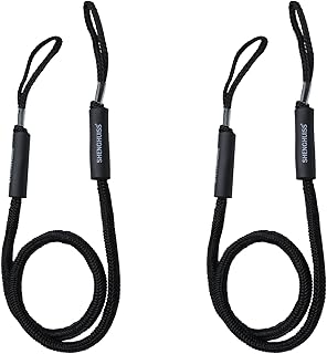 SHENGHUISS 6-9ft Boat Bungee Dock Lines with Stainless Clip,Mooring Rope,for Mooring Yachts, Jet Skis, and Boats in Hurricane, Tidal, and Other Harsh Conditions