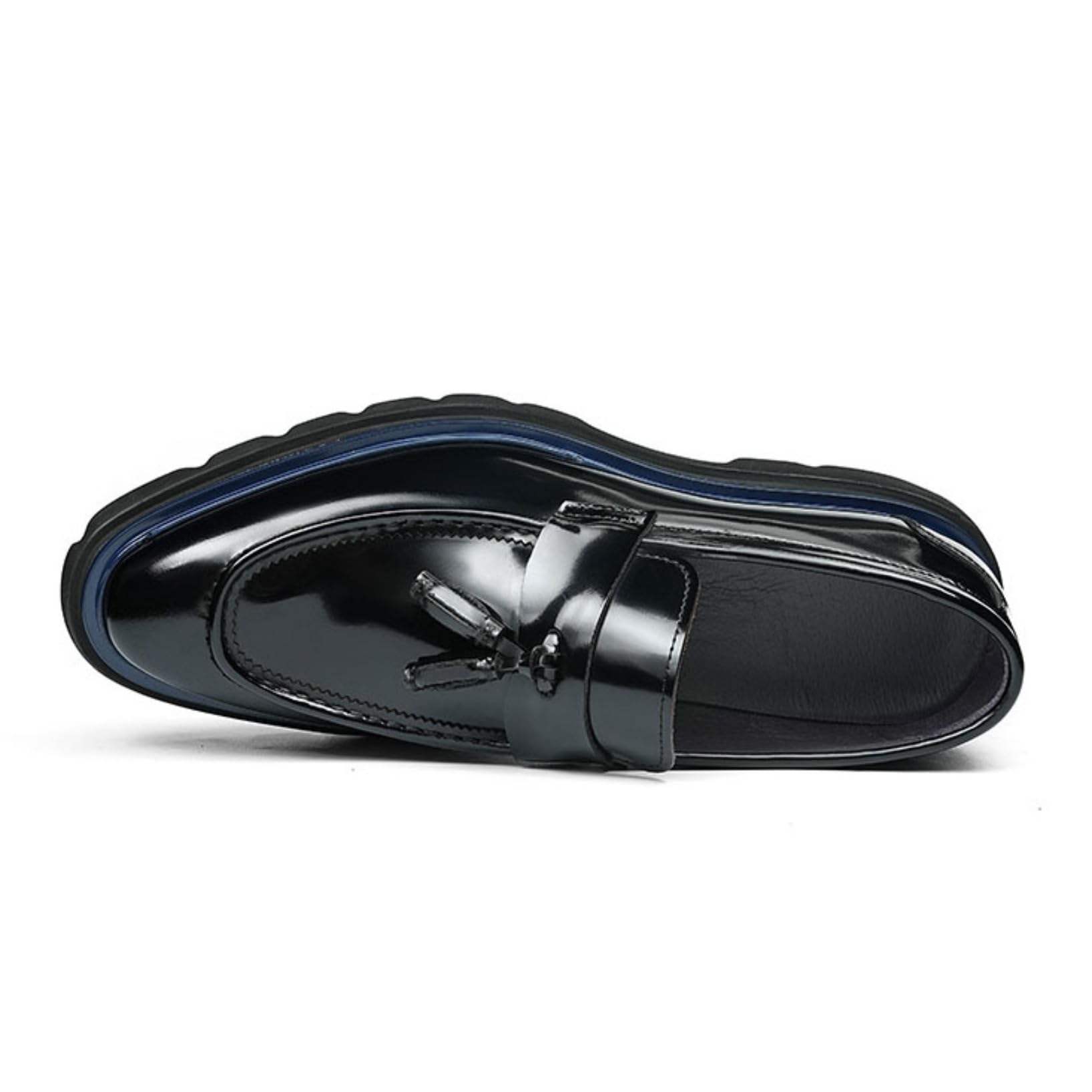 Genérico Mocasines Hombre con Borlas Elegantes Mocasines Hombre Business Casual Zapatos Elegantes Hombre Suela Gruesa Premium para Oficina Viajes Y Eventos