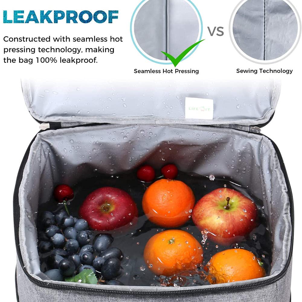 Bolsa Termica Porta Alimentos Bolsa Comida Trabajo con Capa de Papel de Aluminio Aislante Fácil de Limpiar Adecuado para Picnics Trabajo Escuela