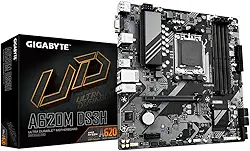 Placa Mãe Gigabyte A620M DS3H (AM5/4xDDR5/HDMI/DP/VGA/USB 3.2/M.2)