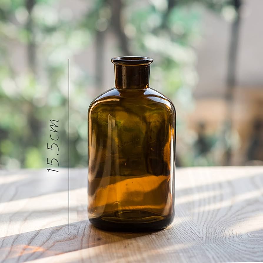 Amazon.co.jp: 茶色のガラスの花瓶、ウォーターボトル屋内ダイニング