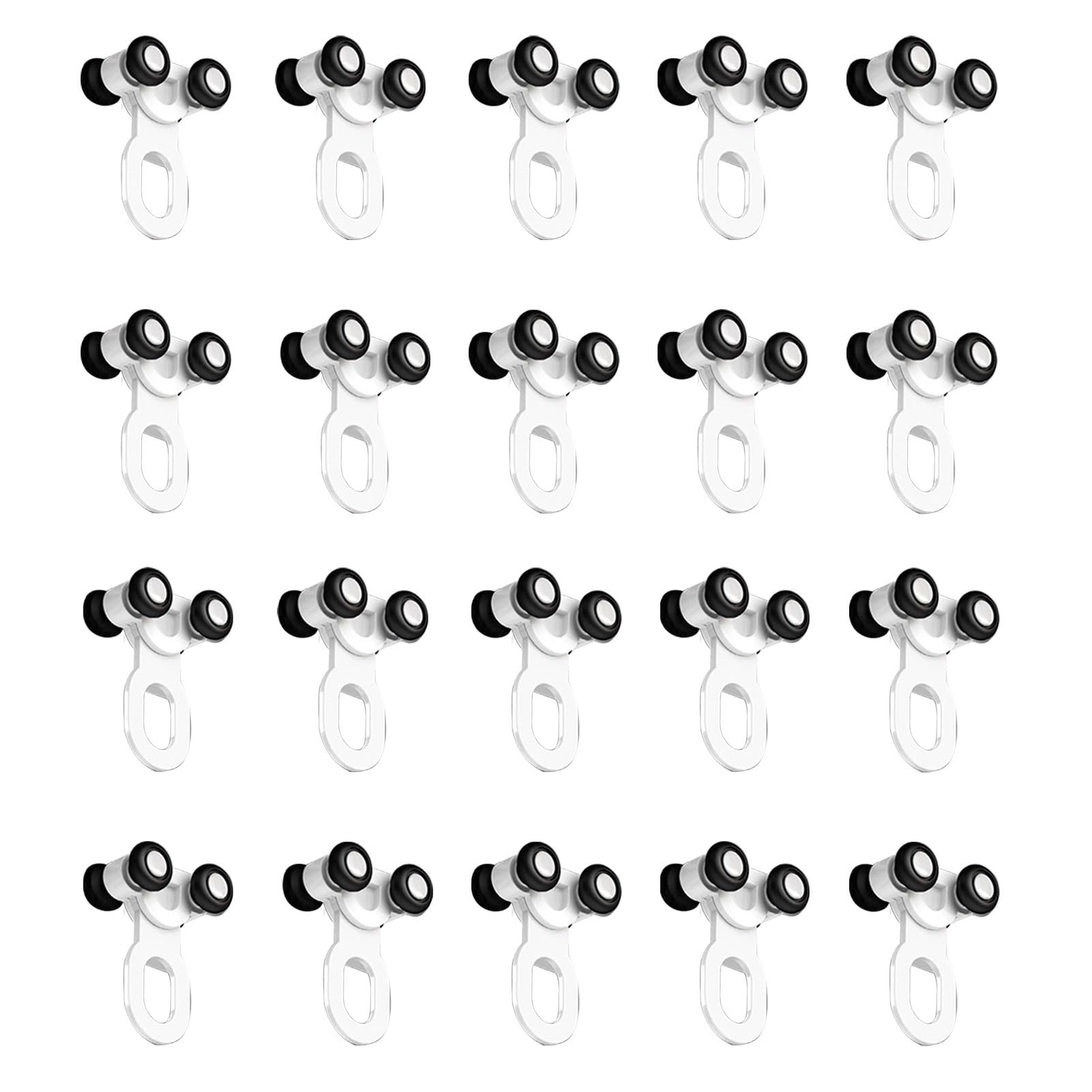 ZIMGOD 1 2 3 4 5 6 7 8 m Curtain Rods Pole with Pulley, Embedded Ceiling Curtain Rail Track, Invisible Built-in Curtain Bar for Room Divider, Can be Cut(20pcs Rollers)