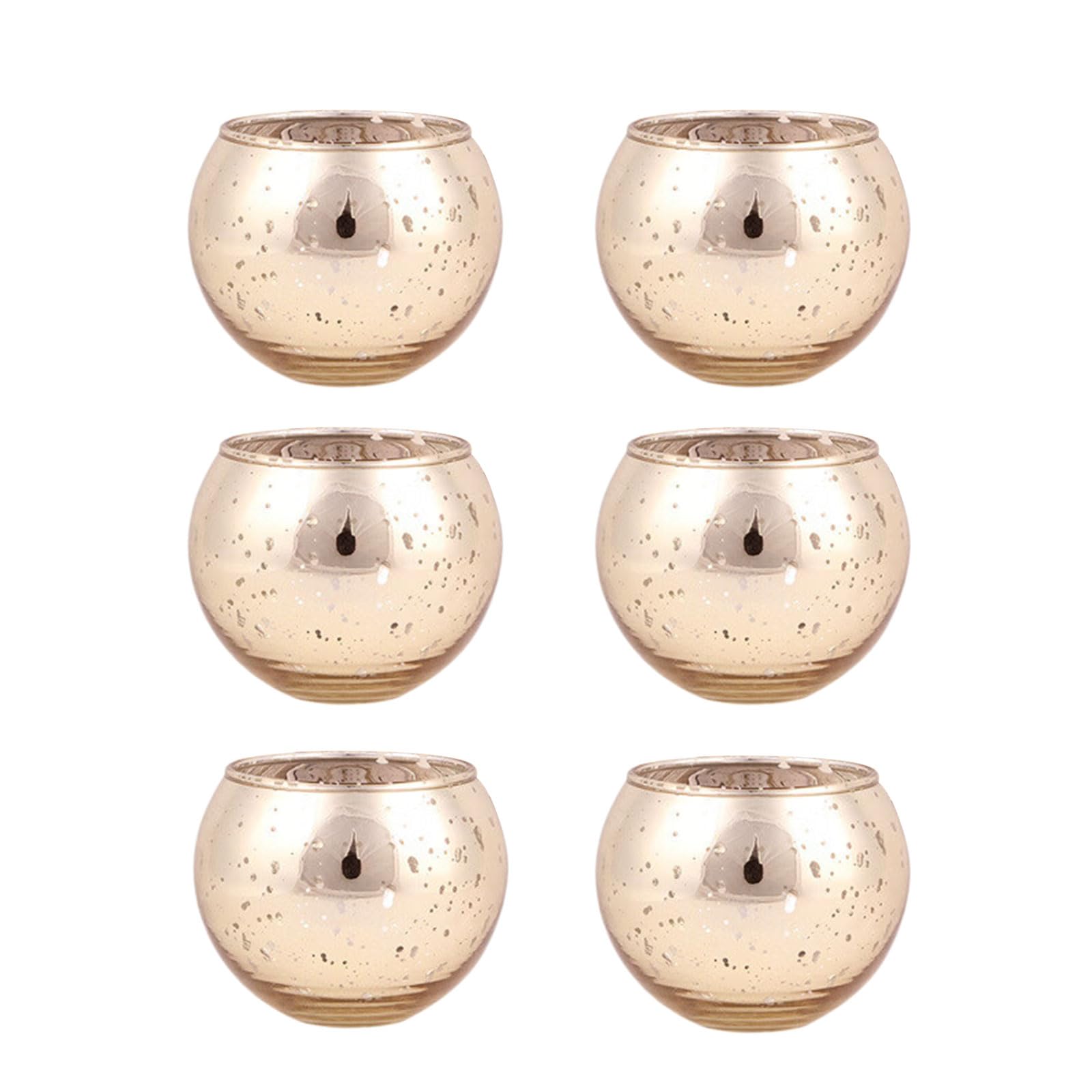 Glass Holders Set of 6, Diwali Gift Votive Glass Tealight Holder Home Table Decorations Votive