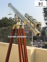 Vista 6 de Telescopio Griffith Astro de latón de pie de 64" - Telescopio de pie para suelo - latón