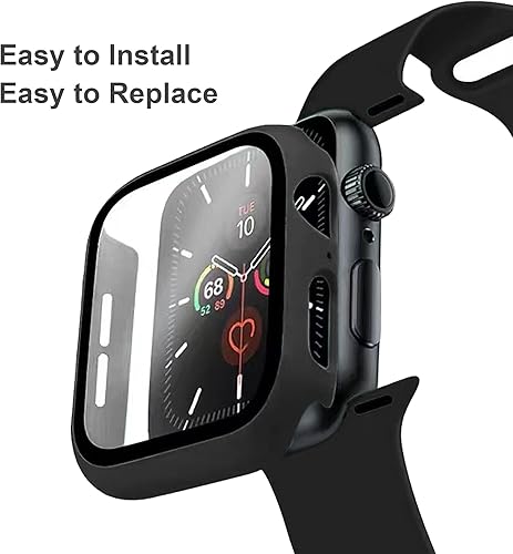 Vista 27 de Correa de silicona deportiva y funda con protector de pantalla para Apple Watch Series 11, Series 10, Series 9, Series 8, Series 7, Series 6 SE