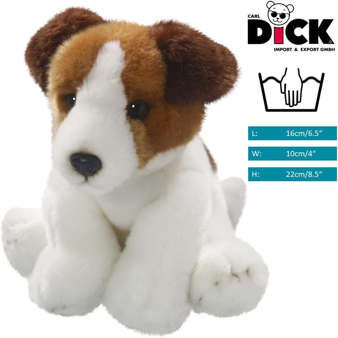 Carl Dick Jack Russel Terrier Dog 8.5 inches, 22cm, Plush Toy, Soft Toy, Stuffed Animal 3348