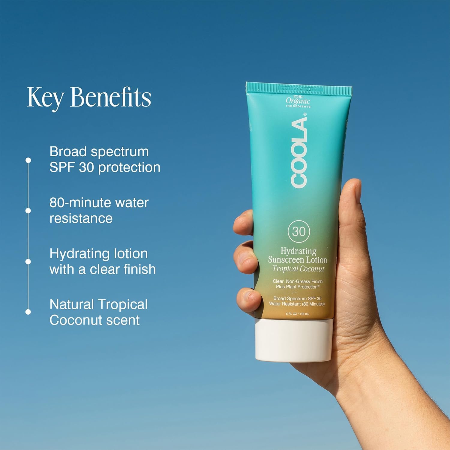 Coola Classic Body Sunscreen Lotion SPF 30 - Tropical Coconut For Unisex 5 oz Sunscreen