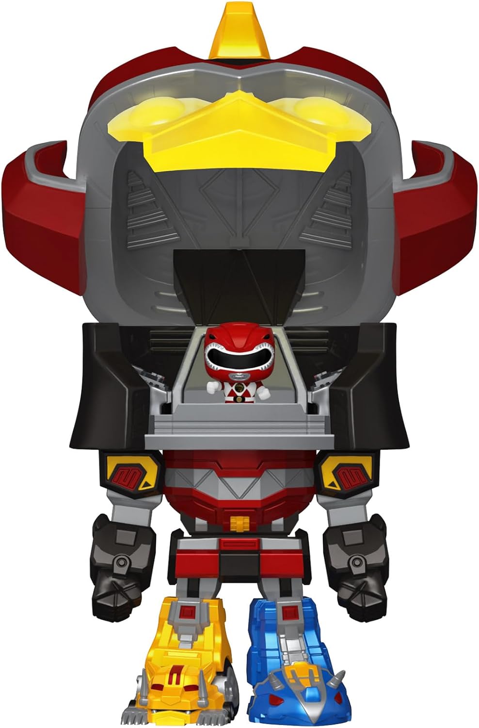 Funko Bitty Bots: Power Rangers - Megazord with Red Ranger - Bitty Pop - Power Rangers TV - 0.9 inch & 4.85 inch - Collectable - Gift Idea - Display Stand