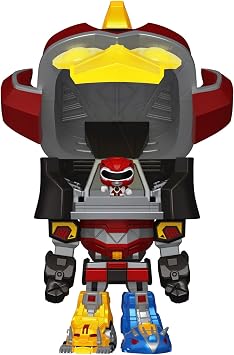 Funko Bitty Bots: Power Rangers - Red Ranger ile Megazord - Bitty Pop - Power Rangers TV - 0.9 inç ve 4,85 inç - Koleksiyon - Hediye Fikir - Display Stand