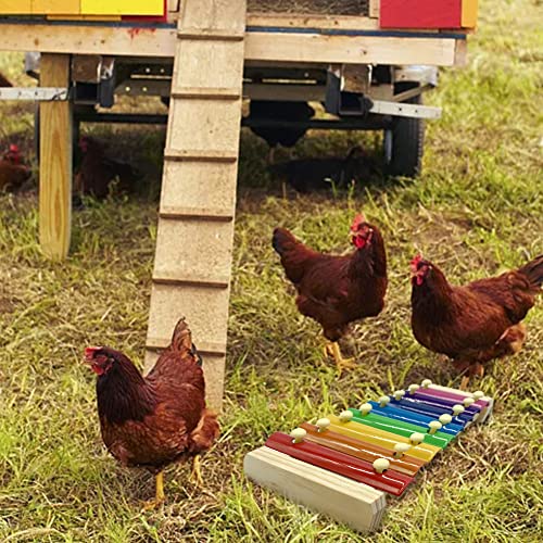 pologmase Hühner-Xylophon-Spielzeug für Hühner - Hühnerspielzeug aus Holz für Hühner Huhn | Hühnerstall Pickspielzeug… – Bild 6