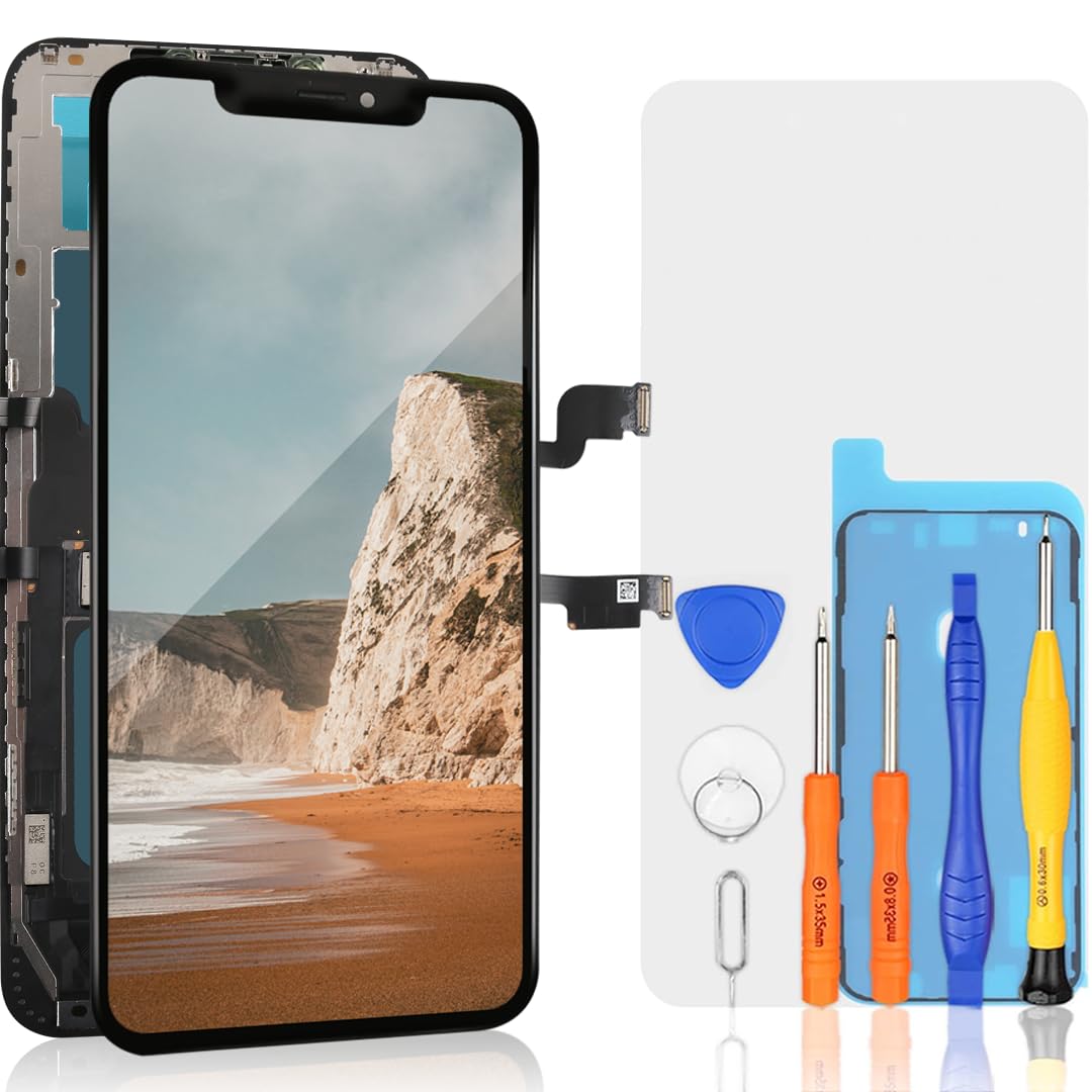 bokman Schermo per iPhone XS Max, 6,5" FHD Display e Sostituzione Touch Screen (Face ID, True Tone programmabile)