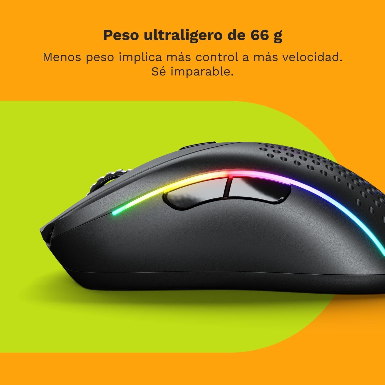 GLORIOUS Model D 2 Wireless Ratón Gaming Ergonómico Ligero (Negro) | Conectividad híbrida 2.4 GHz y Bluetooth, sensor BAMF 2.0 26K, switches 80M clics, tecnología Motion Sync, batería larga