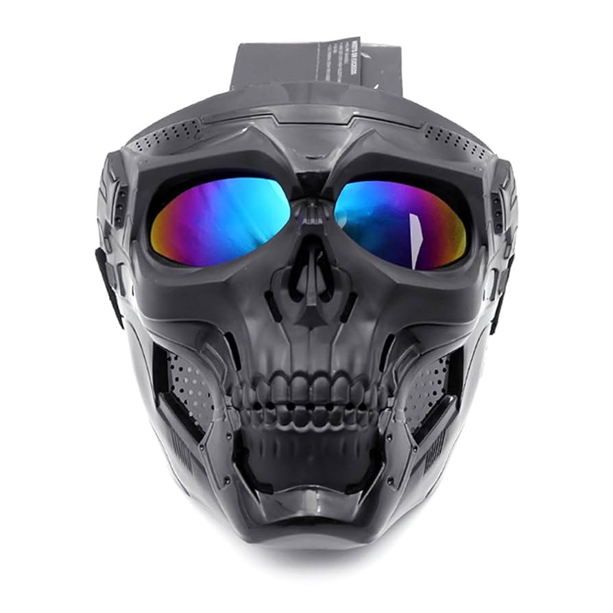 RuRoc スカルデザイン ヘルメット ゴーグル付き RuRoc スカルデザイン ヘルメット ゴーグル付き