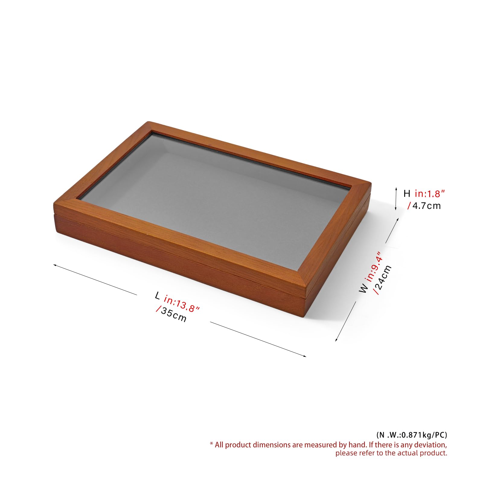 Amazon｜Oirlv ジュエリートレイ 蓋付き 仕切りなし 木製 ジュエリー