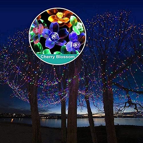 Fairy String Lights Mains Powered, 88 LED 36ft Blossom String Light 8 Modes Christmas Fairy Lights Waterproof Outdoor Garden Light for Flower Fence Lawn Christmas Tree Patio Decor (Multicolor)